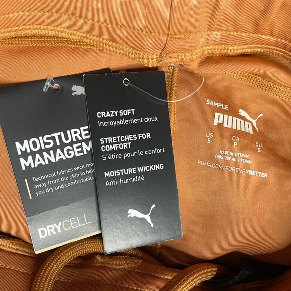 Puma Luxe Embossed Track Pants Wide Leg Size Small - Picture 5 of 7